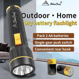 Torches Household Lighting Handheld Plastic C battery 7LED Flashlight HKD230902