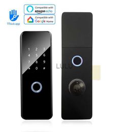 Door Locks House Security Ttlock App Smart Bluetooth Double-sided Fingerprint Digital Combination Lock For Gate Steel Door HKD230902