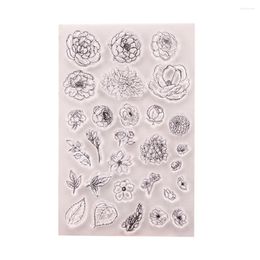 Storage Bottles 1pc Silicone Clear Stamps Flower Leaf Series Stamp Rubber For Scrapbooking Making Japan