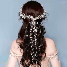 Headpieces Fashion Faux Pearl Hair Rope Multicolor Beads Scrunchie Ponytail Holder Wedding Hairband Accessories For Women Headwear