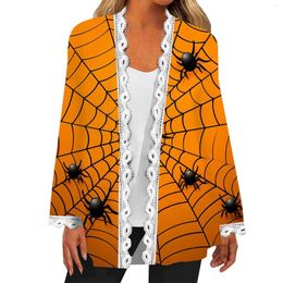 Women's Sweaters Ladies Solid Halloween Printed Cardigan Jacket Duster For Women Size 3x