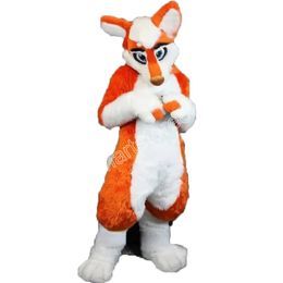 New Orange Husky Fox Mascot Costumes Halloween Christmas Event Role-playing Costumes Role Play Dress Fur Set Costume