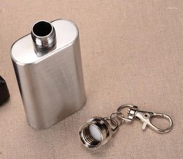 Hip Flasks 200PCS Selling 1OZ 2OZ Mini Stainless Steel Flask Wine Pot Alcohol Flagon With Keychain DHL UPS TNT