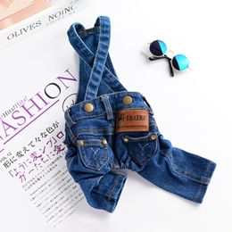 Dog Apparel Denim Jumpsuit Pet Clothes For Dogs Coat Jacket Jean French Bulldog Clothing Small Chihuahua Yorkshire 230901