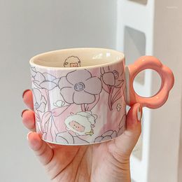 Mugs 250ml Tulip Ceramic Mug Household Breakfast Coffee Milk Water Cup Wholesale Creative Gift Kitchen Supplies Couple Personaliz