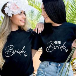 Men's T Shirts Bridal Wedding Engagement Party Tshirt Bridesmaid Team Bride T-shirt Girls Bachelorette Hen Tops Basic Short Sleeved Tees