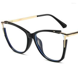 Sunglasses Anti-Blue Light Glasses Women TR90 Optical Eyeglasses Anti-UV Spectacles Personality Cat Eye Eyewear Opening Design Goggles