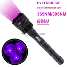Torches 45W high power household long handle plus long 365nm violet banknote inspection flashlight 2 18650 lithium batteries HKD230902