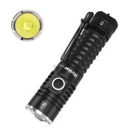 Torches Wurkkos TS22 Rechargeable 21700 LED Flashlight XHP70.2 Powerful Max 4500LM IP68 with Magnet Tail Reverse Charging for Hiking HKD230902