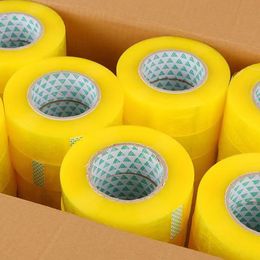 5.5 cm wide large roll tape for packaging and sealing, including light yellow white transparent tape and beige opaque tape, with high toughness 2016