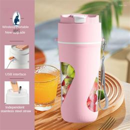 Juicers Separate Protection Settings Usb Magnetic Juicer Automatic Cleaning Portable Juicing Cup Hand-held Lanyard Independent Straw