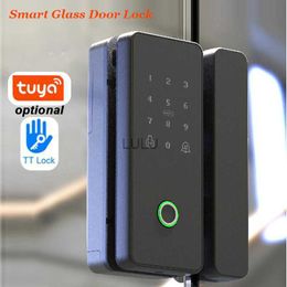 Door Locks Smart Lock For Glass Door Wooden Door Or TTLOCK APP Wifi Tuya Smart Biometric Fingerprint Lock Electronic Door Lock Digital Lock HKD230902