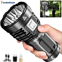 Torches Portable led flashlight outdoor led household portable mini waterproof rechargeable torch cob side light glare flashlight HKD230902