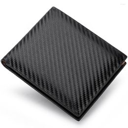Card Holders Wholesale Men's Carbon Fibre Wallet With Zipper And Holder - Arrival On Amazon
