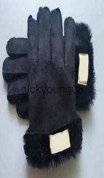 Five Fingers Gloves Autumn menwomen glove winter warm imitation fur one sheep imitation hair points thickening gloves plush liner riding windproof gl3520187 x0902