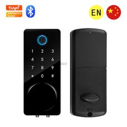 Door Locks Smart Door Lock of Tuya Bluetooth App Biometric Fingerprint Password Keyless Entry Door Lock Deadbolt Locks HKD230902