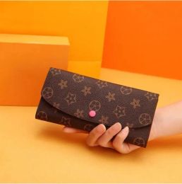 new fashion High quality woman long wallet women purse original box black white slender coin wallets sarah flower fashion Crossbody Bag wallets 60136