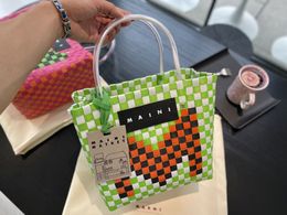 New Arrival 2023 Marn1 Coppy Crochet Women Handbag Fashion Show Casual Tote Design Shoulder Bag waterproof Leather Free shipping