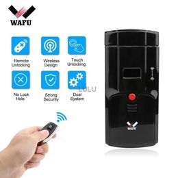 Door Locks Wafu HF-011 Wireless Smart Lock Electronic Door Lock Phone Control Remote Control Finger Invisible Locks Black HKD230902