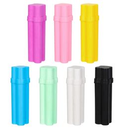 Colourful Plastic Double Cigarette Lighter Stash Case Portable Multifunctional Storage Box Herb Tobacco Preroll Rolling Cigar Waterproof Sealing Container DHL