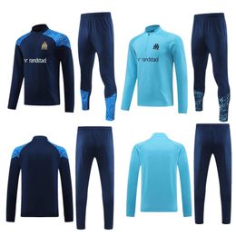 2023 kids and adult tracksuit MILIK PAYET Marseilles survetement fottball Training suit veste maillot 23 24 OM man tracksuit football jogging set