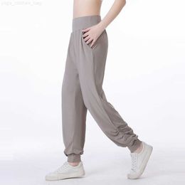 LULL Women Jogging Yoga Loose Pocket Joggers Soft High Waist Hip Lift Elastic Casual Pants Drawstring Legs Sweatpants gym wear