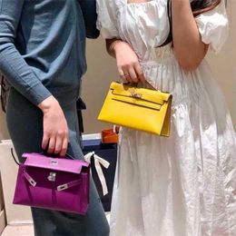 Designer Handbags kellyity Handmade 5A Bags HigEnd Quality Wax Line Generation Mini Bag Swift Leather Hand Sewn Portable Have