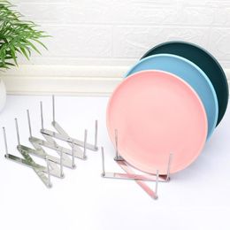 Kitchen Storage Stainless Steel Tray Frame Multipurpose Rack Pans Holder Pot Cover Household Utensils Flexible Plate