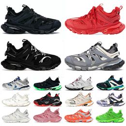 Designer Luxury brand Men Women Casual Shoes Track 3 3.0 runners white black Sneakers Tess.s. Gomma leather Nylon Printed Platform running shoe Size 36-45