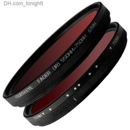 Philtres Adjustable Infrared Philtre IR Lens Pass Infra-Red 550nm to 750nm 49 52 58 67 77mm for SLR DSLR Camera Lens Nikon Q230905