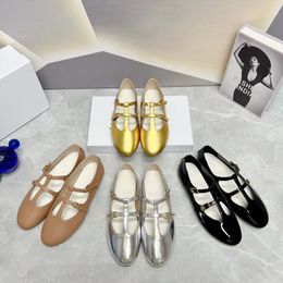 Women Mary Jane Ballet shoes Designer Nude shoes Fashion patent leather high-quality Casual Shoes Size 35-40