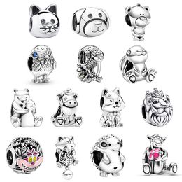 2023 New High Quality Sterling Silver Charm Animal series beads small pendant beads Bracelet Beads Pendant
