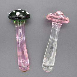 Vibrators Crystal Mushroom Penis Glass Men''s GSpot Anal butt plug Beads Masturbation erotic Expander adults Sex toys Products 230901