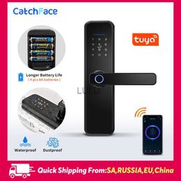 Door Locks Electronic Fingerprint Door Lock Biometric Lock Digital Smart Lock With WiFi TUYA APP Password IC Card Unlock For Home Security HKD230902