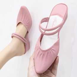 Slippers Two-Wear Sandals Female Summer Fashion Outside Wear Net Red Everything Casual Non-slip Thick Soled Beach Outing Single Shoes