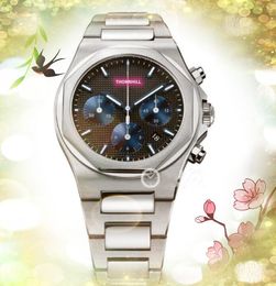 Popular Mens Colourful Shinning Dial Watches Stopwatch Lumious Clock Quartz Movement Chronograph Engraved Flowers Case all the crime timing bracelet Watch Gifts