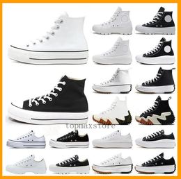 1970 Canvas Shoes Кроссовки мужская женская обувь Converse Shoes Кроссовки на платформе с толстой подошвой Дизайнерские черно-белые туфли Run Star Motion eur35-44 008