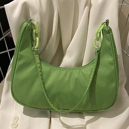 Evening Bags Women Oxford Handbags Solid Colour Trendy Armpit Bag Fashion Top-Handle Clutch Ladies Underarm Female Hobos