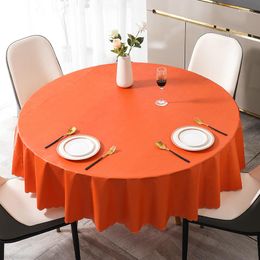 Table Cloth Free Wash Circular Dining Mat Tablecloth Large Round Solid Color El Restaurant