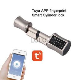 Door Locks Bluetooth Cylinder TUYA App Password Fingeprint Smart Door Lock Digital Keypad Code Keyless Electric Lock Airbnb HKD230902