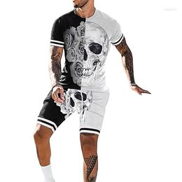 Men's Tracksuits Men Clothing 3D Print T-Shirt Sets Plus Size Solid Color Graphic Round Neck Fashion Designer Short Sleeve 2 Pieces Summer