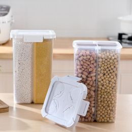 Storage Bottles Kitchen Sealed Containers Lids Compartments Transparent Boxes Plastic Food Organisers Jars