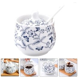 Dinnerware Sets Ceramic Seasoning Jar Container Lid Spice Sugar Bowl Condiment Storage Containers Ceramics Salt