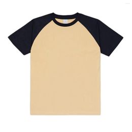 Men's T Shirts Cotton Patchwork T-shirts Summer T-shirt Loose Short-sleeved Casual Basic Shirt O Neck Oversize Man Top Tees Clothing