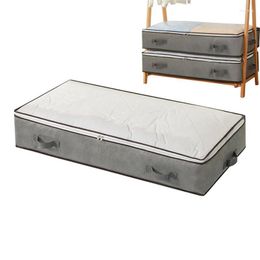 Storage Bags Under Bed Large Capacity For Blankets And Quilts Two-Way Zipper Foldable Containers