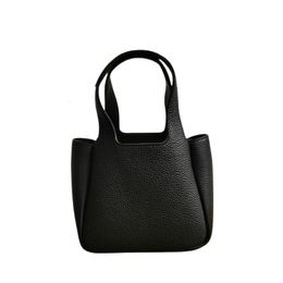 Shopping Bags Fashion Vegetable Basket Shoulder Bag Large Capacity Lychee Grain Leather Bucket Female Underarm Handbag Tote 230901