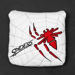 Other Golf Products 1pc PU Leather with Spider Embroidery Magnet Golf Club Square Mallet Putter Head Cover Headcover for Spider X Copper 230901