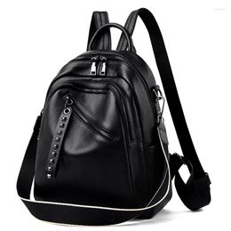 School Bags Luxury Women Genuine Leather Backpack Casual Ladies Shoulder Bag Fashion Large Capacity Travel Female Quality Cowhide Knapsack