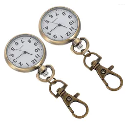 Pocket Watches Watch Fob Keychain Nurses Women Keyring Nursing Hanging Car Keys