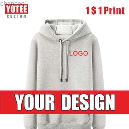 Men's Hoodies Sweatshirts YOTEE Autumn Men's And Women's Hoodies Pure Cotton Custom Company Corporate Brand Embroidery/Printed Sweatshirt Wholesale LST230902